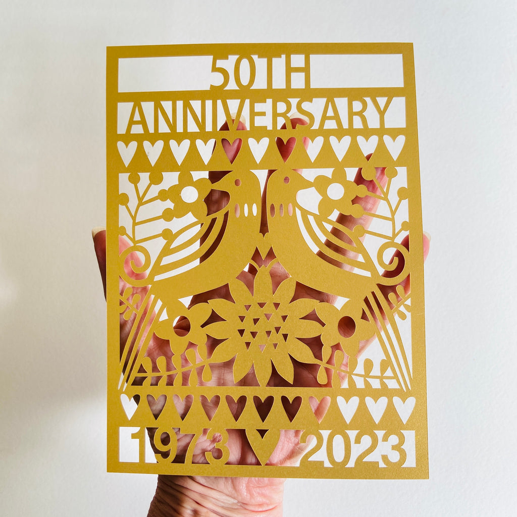 50th Golden Anniversary Paper Cut