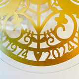 Golden Anniversary Glass Hanging Ornament