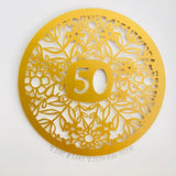 Personalised Golden Anniversary Paper Cut