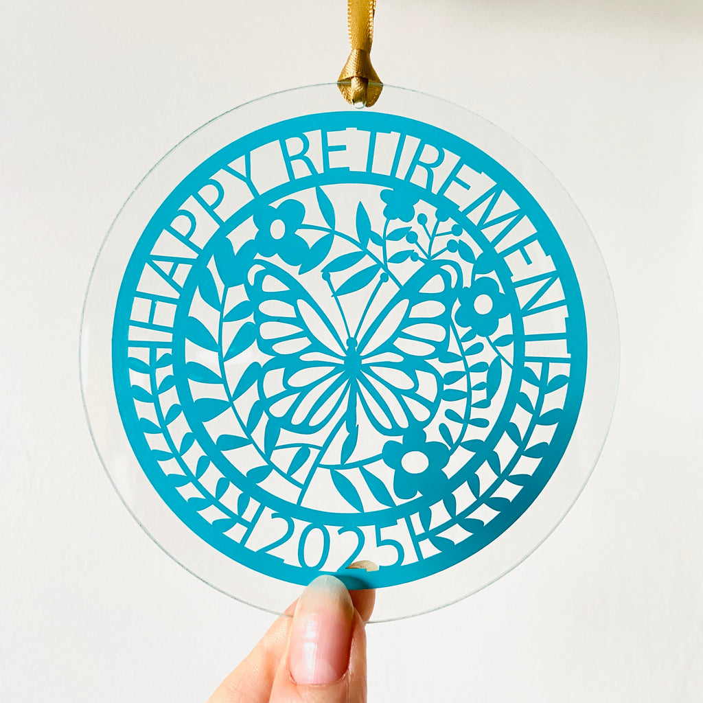 Butterfly Retirement Sun Catcher
