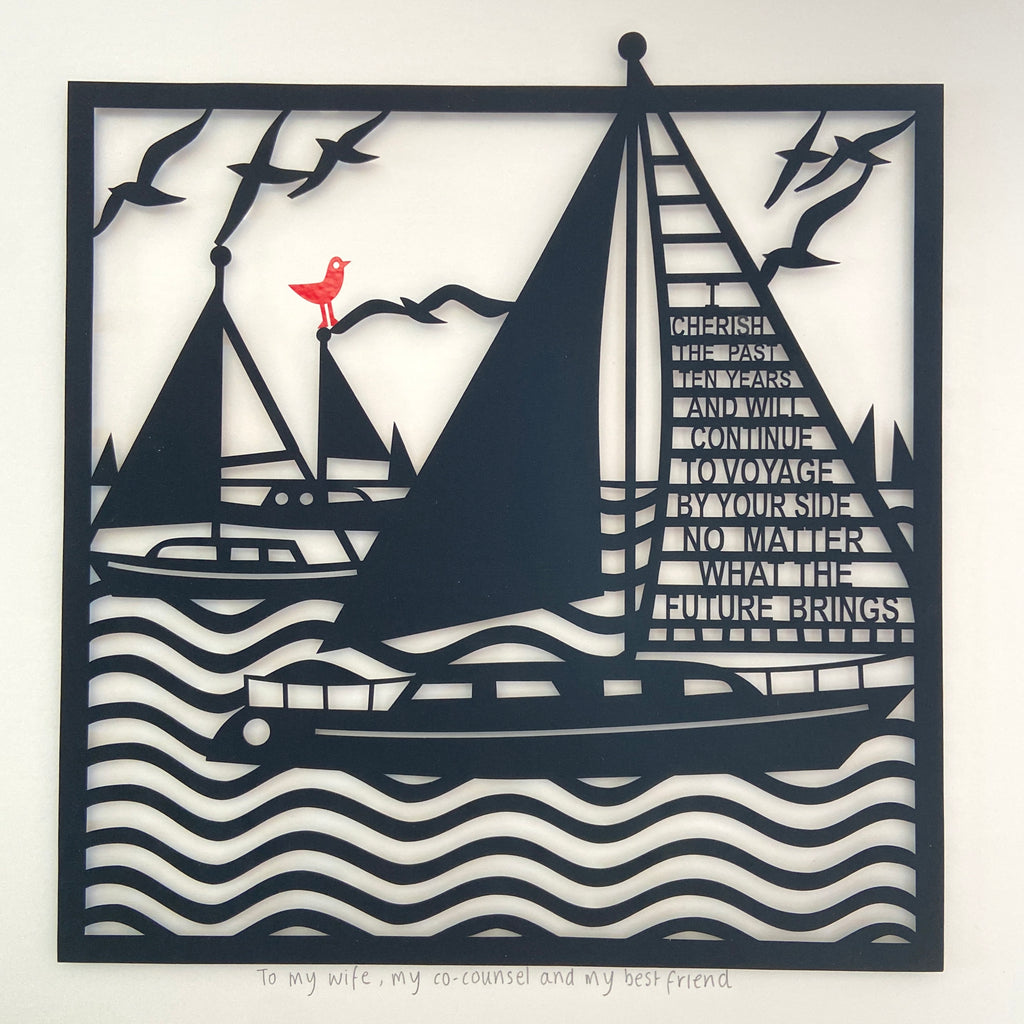 Bespoke Boats Paper Cut