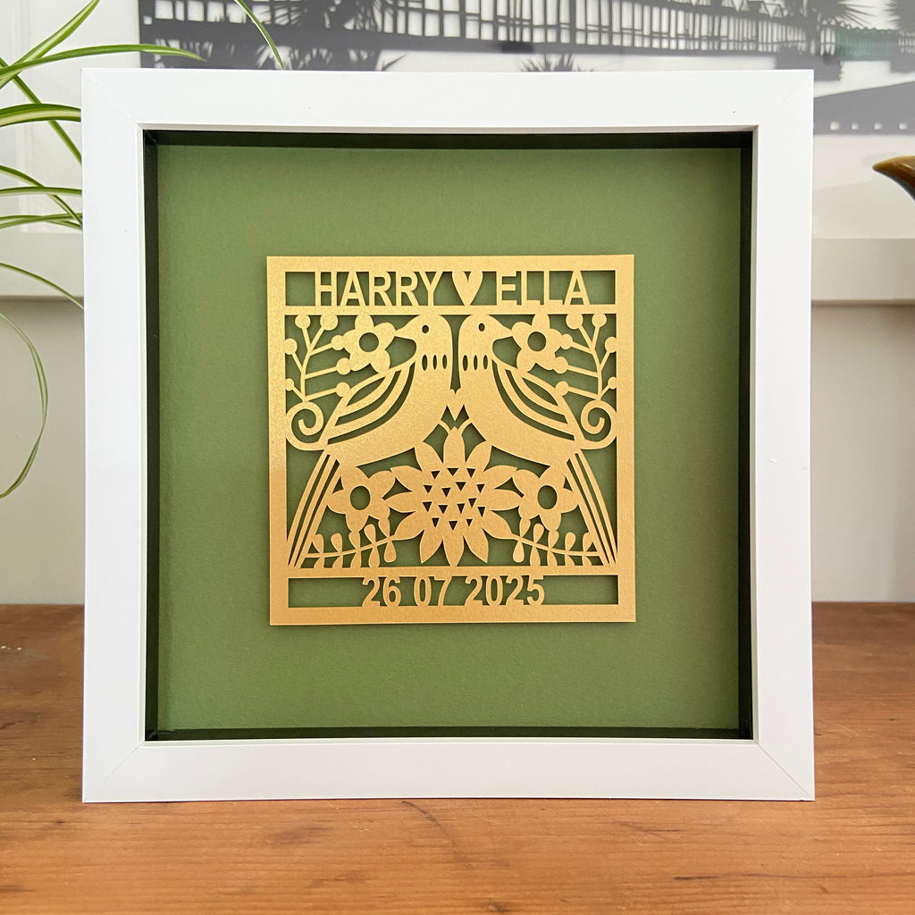 Personalised Papercut Wedding Gift