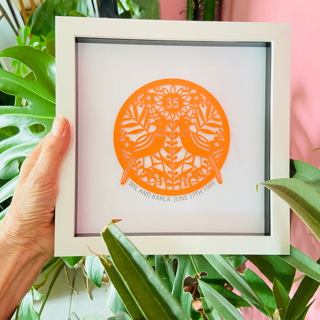 Personalised Coral Wedding Anniversary Gift