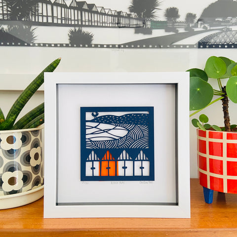 Beach Huts Limited Edition Paper Cut