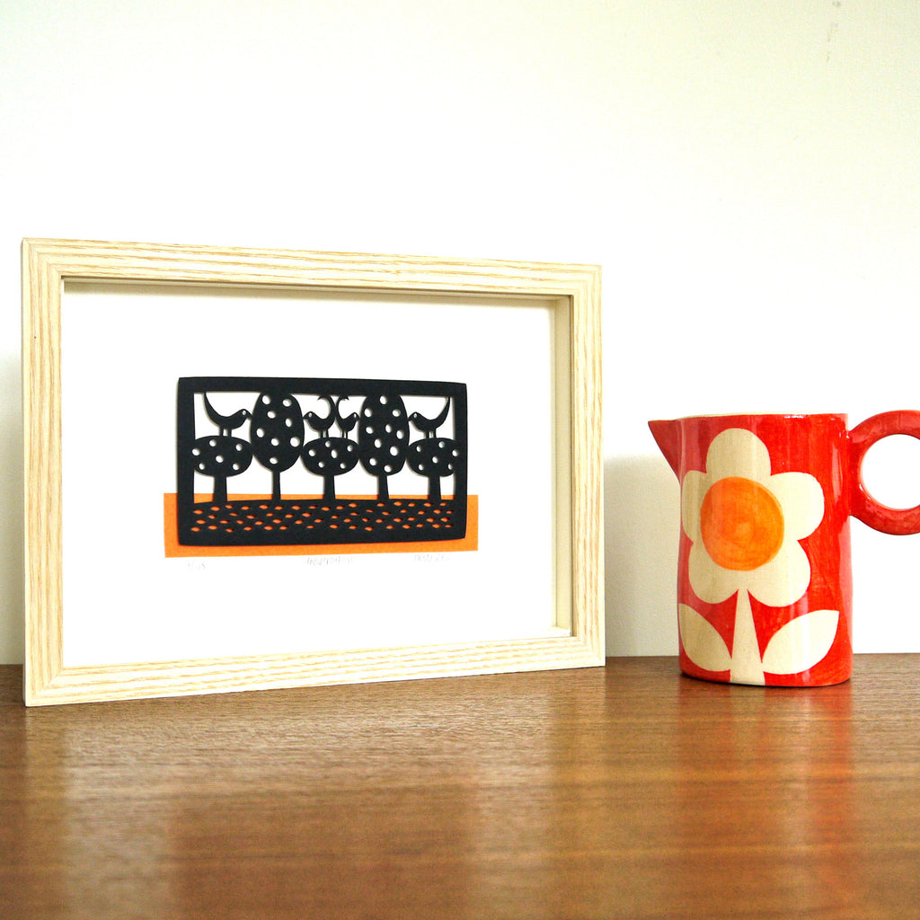 Conversation papercut framed