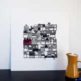 Hillside Paper Cut