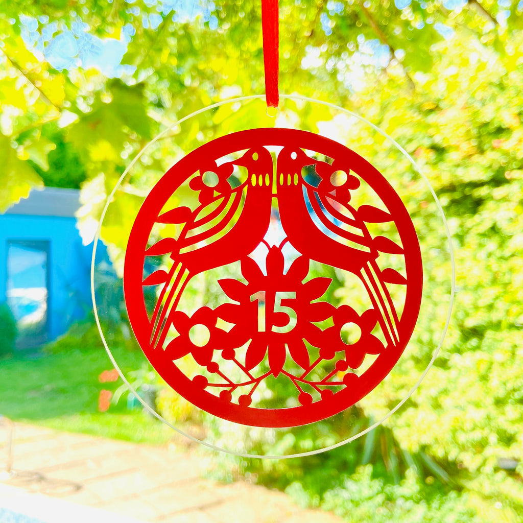 15th Wedding Anniversary Sun Catcher