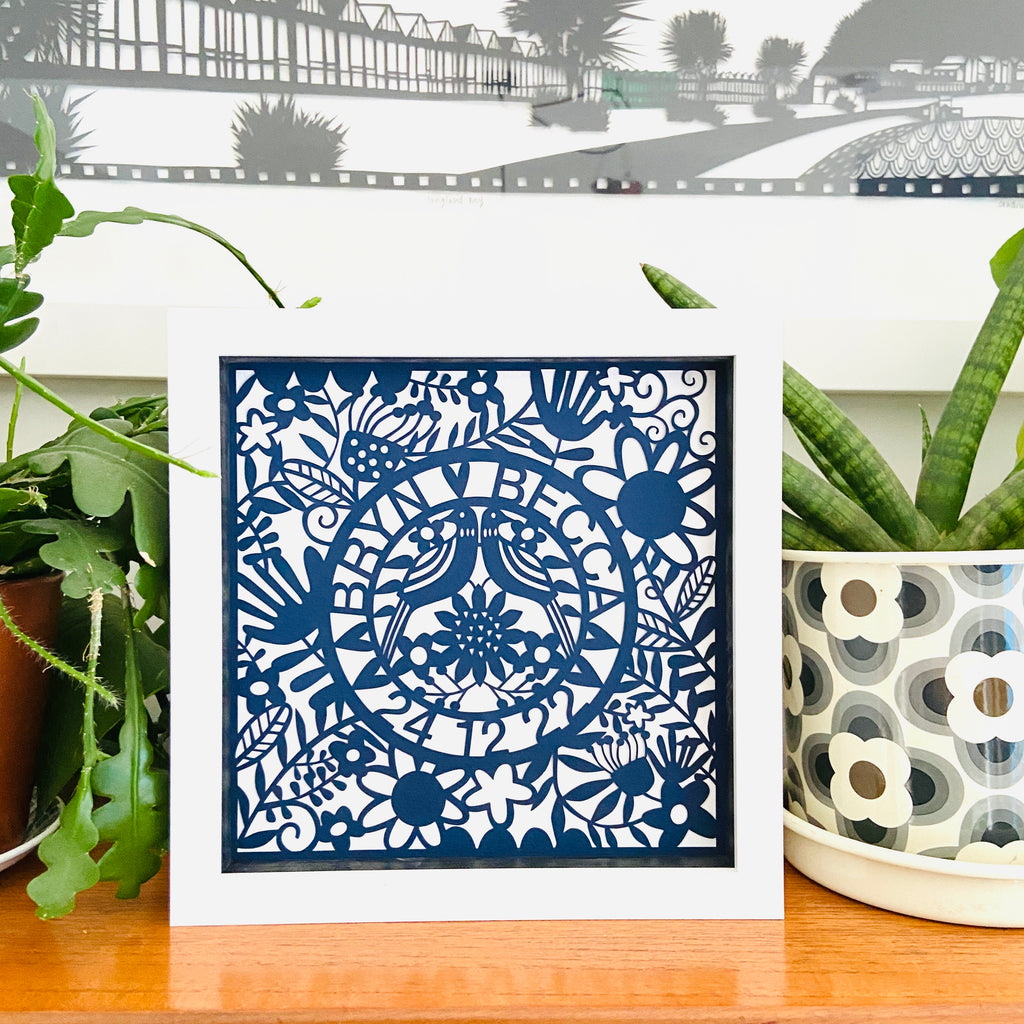 Framed Bespoke Paper Cut