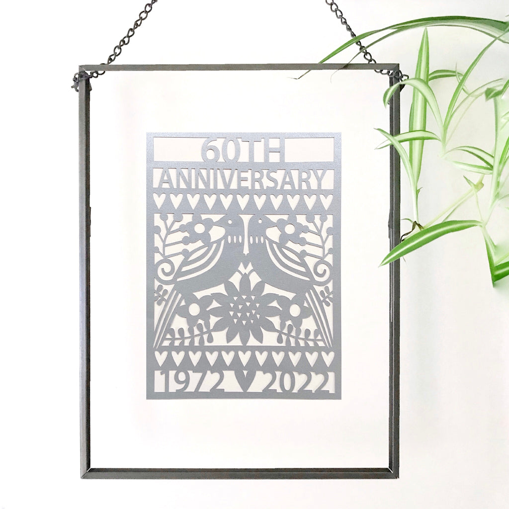 60th Anniversary Paper Cut
