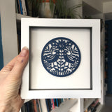 Framed Personalised 45th Anniversary Paper Cut.