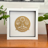 Framed Personalised Golden Anniversary Paper Cut