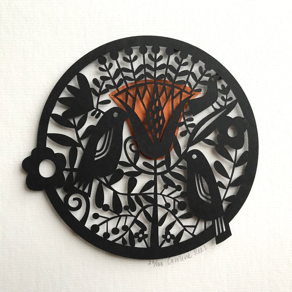 Winter Birds Paper Cut