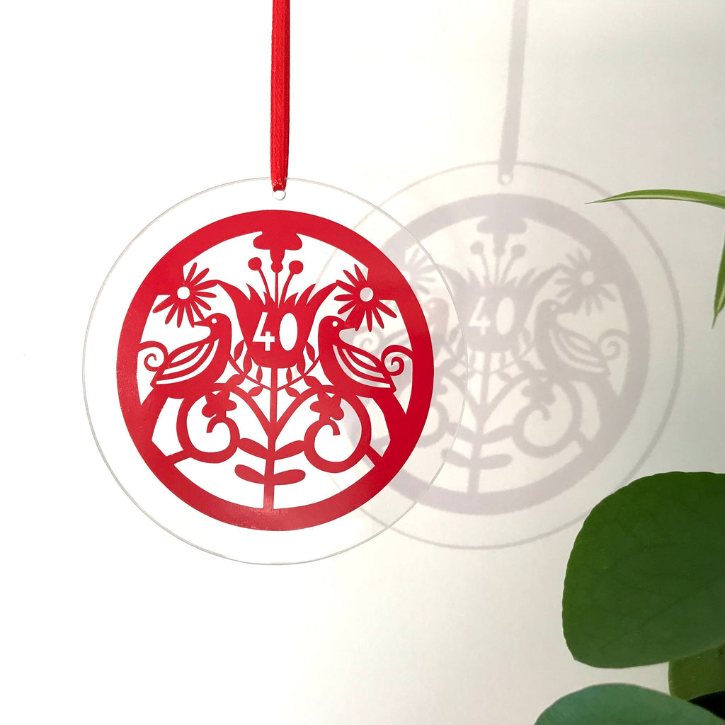 40th Birthday or Anniversary Sun Catcher