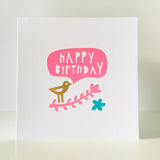 Colourful Handmade Happy Birthday Card