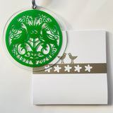 55th Wedding Anniversary Glass Hanging