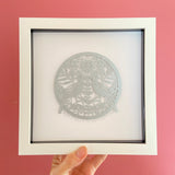 Personalised Silver Anniversary Paper Cut Frame