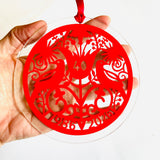 Ruby Wedding Glass Sun Catcher