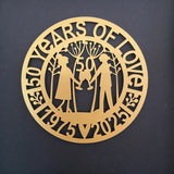 Framed 50th Anniversary Paper Cut