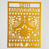 50th Golden Anniversary Paper Cut