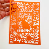 Personalised New Baby Paper Cut Artwork