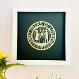 Framed 50th Anniversary Paper Cut