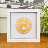 Framed 50th Anniversary Paper Cut