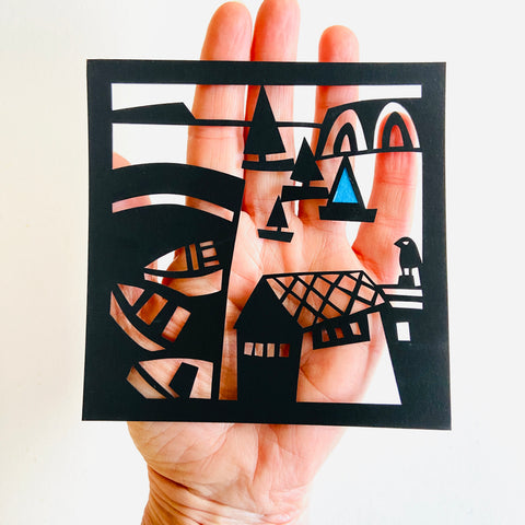 Harbour Paper Cutting Template