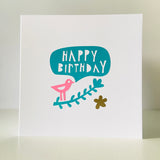 Colourful Handmade Happy Birthday Card
