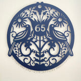 Framed 65th Anniversary Paper Cut