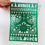 Emerald Wedding Anniversary Paper Cut