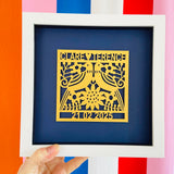 Personalised Papercut Wedding Gift