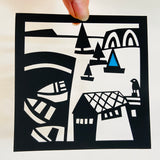 Harbour Paper Cutting Template