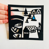 Harbour Paper Cutting Template