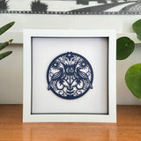 Framed 65th Anniversary Paper Cut