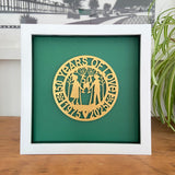 Framed 50th Anniversary Paper Cut