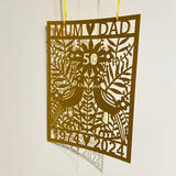 50th Golden Wedding Paper Cut