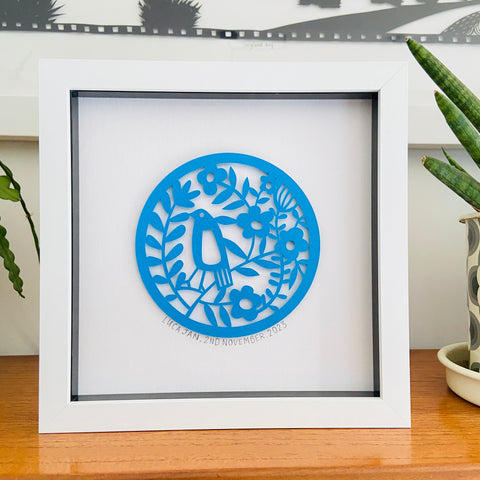 Bird Baby Paper Cut