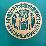 Framed 50th Anniversary Paper Cut
