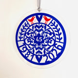 45th Wedding Anniversary Floral Sun Catcher