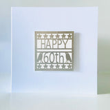 60th Happy Birthday Cut Out Card