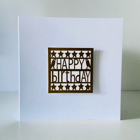 Intricate Cut Out Birthday Card