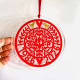 40th Anniversary Floral Sun Catcher