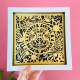 Framed 50th Anniversary Paper Cut Artwork