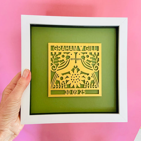 Personalised Papercut Wedding Gift