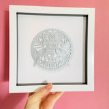 Personalised Silver Anniversary Paper Cut