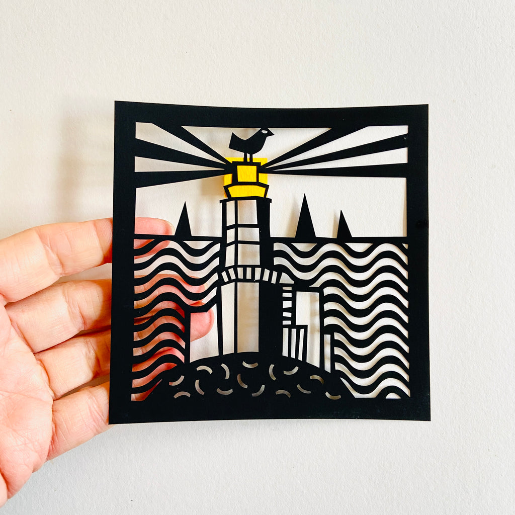 Lighthouse Paper Cutting Template