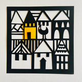 Hillside Paper Cut Template