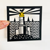 Lighthouse Paper Cutting Template