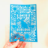 Personalised New Baby Paper Cut Artwork