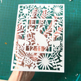 Personalised New Baby Paper Cut Artwork